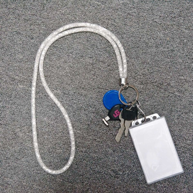 Ascrafter 10 Pack Necklace Name Card Lanyards, Bling Lanyard Strap, ID Card Lanyard with Bling retractable Badge Holder with Metal Clasp & Keyring - Image 5